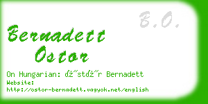 bernadett ostor business card